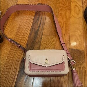 Michael Kors Blush and Cream Scalloped Crossbody Bag